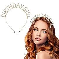 WLLHYF Birthday Crowns Girl Headband Birthday Sash Bling Rhinestone Hair  Band Princess Tiara Sweet Happy Birthday Accessories for Women Girls Party  Christmas Festival Decorations : Amazon.co.uk: Beauty