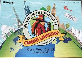 Video game was classified as a mystery exploration series by creators and the media, the series would later be deemed edutainment when the. Where In The World Is Carmen Sandiego Card Game One Couple S Review Too Many Games Boardgamegeek