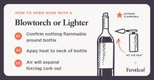 By heating the air in the neck of the bottle and causing it to expand and force the cork up and out. How To Open A Bottle Of Wine Without A Corkscrew