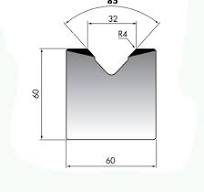 Precision Press Brake Single V Die M60-85-32 With V32 And ...