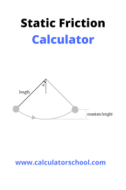 Static Friction Calculator In 2021 Physics Calculator Free Education