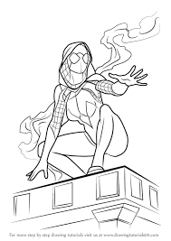 Learn How To Draw Spider Gwen Marvel Comics Step By Step Drawing Tutorials Spider Coloring Page Marvel Drawings Marvel Coloring