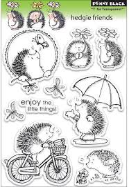 Penny Black Collection Herissons Je Recherche Entre Autres Celle Du Herisson Avec Le Parapluie Merci De M Avise Penny Black Stamps Penny Black Clear Stamps