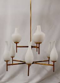 Lampadario Chandelier 8 Luci Design Italiano In Ottone Anni 50 Modernariato Lampada Vintage Arredamento Lampadario Vintage