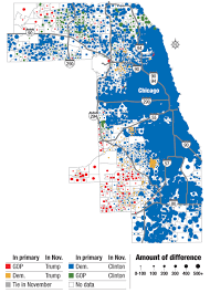 Mapping The Suburban Vote For Trump Clinton