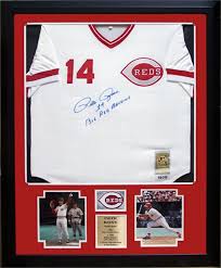 Signatures that are not properly authenticated could sell at half the market value or less. Pete Rose Autographed Cincinnati Reds Jersey Including Two 8 X 10 Photograph And Jersey In A 36 X 44 Frame