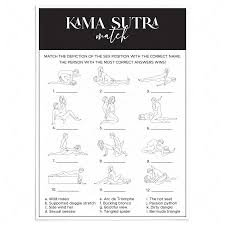 Naughty Kama Sutra Matching Game for Bachelorette Party | Printable