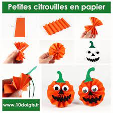Petites citrouilles en papier - Tutos Halloween - 10 Doigts | Citrouille en  papier, Petites citrouilles, Bricolage halloween facile