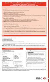 Credit card service tax effective 1 september 2018: Resident Corporate Salary Account Opening Credit Card Hsbc