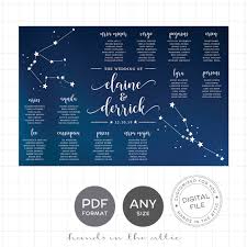 constellation wedding seating chart