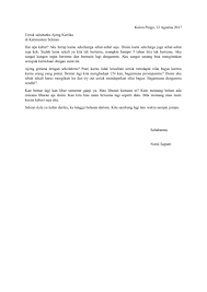 Meskipun surat resmi sering digunakan untuk keperluan pribadi, surat resmi terus dikeluarkan sesuai aturan tertentu. Contoh Surat Tidak Resmi Tidak Masuk Sekolah