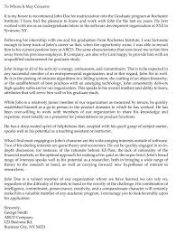 Graduate School Recommendation Letter Sample Letters And Examples
