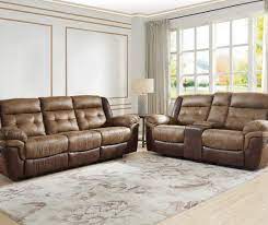 Mesa Brown Faux Leather Motion Reclining Sofa Big Lots