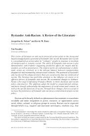 Pdf Bystander Anti Racism A Review Of The Literature
