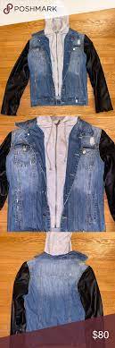 Zara Men Denim Couture Jean Leather Jacket Zara Leather Jacket Zara Man Mens Denim