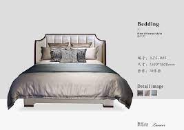 酒店床品定制软装饰品工程项目枕头套装 bed new chinese chinese style