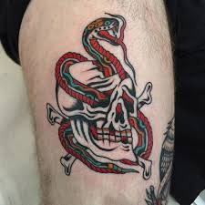 However, a snake tattoo can also look beautiful on the back or neck. Traditional Snake Tattoos Cloak And Dagger Tattoo London