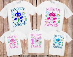 We had a baby shark theme with dollar tree decorations, matching shirts from etsy, and an amazing diy cake made from. Buy Baby Shark Birthday Family Shirts Cheap Online