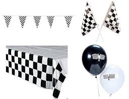 Checker flags nascar flutes names & date free look at some of my other flutes for new engraving style dates, names, newer font this pair of. Racing Decorations Party Pack Bundle Black White Checkered Tablecover 100 Ft Pennant Banner Racing Finish