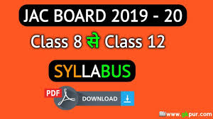 Jac Board Syllabus 2021 Syllabus Chemistry Paper Class 12 Maths