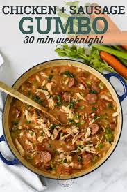 Easy 30 Minute Chicken Sausage Gumbo Recipe Chicken Gumbo Recipes Gumbo Recipe Gumbo Recipe Easy