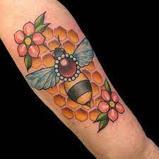 Honeycomb Tattoo Tattoos Neck Tattoo