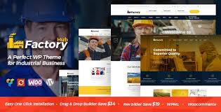 Factory Hub Industry And Construction Wordpress Theme Business Wordpress Themes Website Template Best Templates