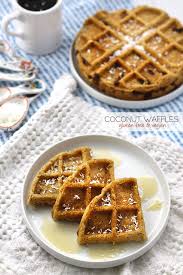 Coconut Waffles Vegan And Gluten Free Coconut Flour Recipes Waffle Recipes Vegan Breakfast Recipes