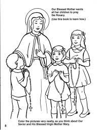The pdf is set up to print out the coloring for a full paged size book print on larger paper. Coloring Book About The Rosary