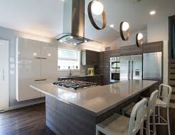 Kitchen design with island and white furniture. 2015 Kitchen Design In 1950 Split Level Lemon Grass