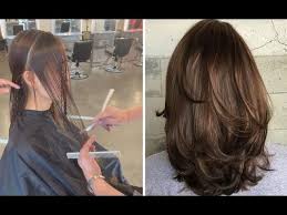 Medium length layered hairstyles for over 50 work well with both fine and thick hair and so are a safe choice that looks perfectly polished at any age. Medium Length Layered Haircut Tutorial Step By Step Medium Length Bob Hairstyles Youtube