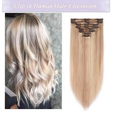 Unice 115g #60 platium blonde clip in hair virgin hair extensions 8pcs/set. Amazon Com S Noilite Clip In Human Hair Extensions 100 Real Remy Thick True Double Weft Full Head 8 Pieces 18 Clips Straight Silky 14 Inch 120g Ash Blonde Bleach Blonde 18 613 Beauty