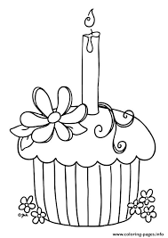 Birthday Cupcake Coloring Pages Printable Print and color happy birthday pdf coloring books from primarygames. birthday cupcake coloring pages printable