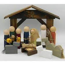 12pc wooden children's nativity set all solid wood pieces that are designed to be handled, played with, and enjoyed as a child's first nativity set. Pin On Chirstmas