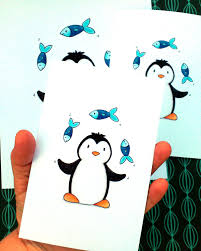 Juggling Penguin Print 6x4 7x5 8x10 Pinguinos Pinguinos