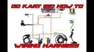 Wiring diagram chinese 150cc atv best of on wiring diagram for chin ese 110 atv. Go Kart 150 Basic Wiring Harness How To Youtube