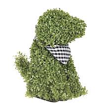 These fun topiary planters are made of a wire frame and then carefully covered and shaped into this dog planter adds fun and whimsy to your outdoor, and indoor, decor. Dog Topiary Kirklands