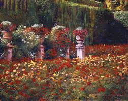 Artwork made by j.r.hamm #garden #art #sculpture. Impressions Of An English Rose Garden Painting By David Lloyd Glover