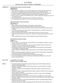 Senior Software Engineer Resume Samples Velvet Jobs
