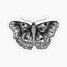 Black And White Harry Styles Butterfly Tattoo One Direction Stickers In 2020 Harry Styles Tattoos Harry Styles Butterfly Butterfly Tattoo