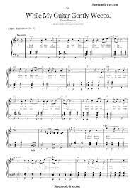 While My Guitar Gently Weeps Sheet Music Beatles Sheet Music Piano Sheet Music Free Keyboard Sheet Music