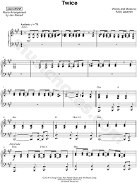 Zobacz słowa utworu twice wraz z teledyskiem i tłumaczeniem. Pianonow Twice Sheet Music Piano Solo In F Minor Download Print Sku Mn0184248