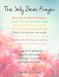 A prayer for children to say at the easter meal below is a short rhyming prayer for your kids to learn for easter: Sweet Jelly Bean Crafts Bracelet For Easter Free Prayer Printable Natural Beach Living