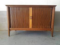 vintage magnavox tv cabinet with tambour doors