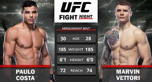 Costa vs vettori, live from the ufc apex in las vegas, nevada on saturday, october 23, 2021. Marvin Vettori Agrees To Fight Overweight Paulo Costa At Ufc Vegas 41