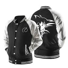 Black And White Baseball Jacket Dragon Ball Son Goku Black And White Baseball Varsity Jacket Baseball Varsity Jacket Varsity Jacket Goku Black