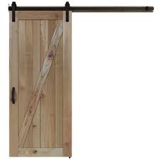 Jeld Wen 36 In X 84 In Rustic Unfinished Wood Sliding Barn Door With Hardware Kit Thdqc232800003 The Home Depot Barn Doors Sliding Wood Doors Interior Wood Barn Door