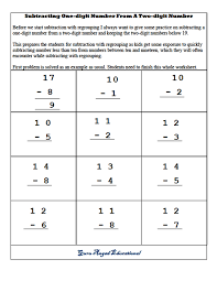 Double digit ssubtraction with regrouping worksheets. 3rd Grade Math Subtracting One Digit Number From Two Digit Number Steemit