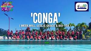 Leslie grace on set of bacardi conga feat. Nicole Steen S Zumba Dance To Conga By Leslie Grace Meek Mill And Boi 1da Youtube