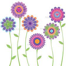 Spring Flowers Clipart Digital Clip Art Purple Floral Graphics Scrapbook Supplies Vector Png Jpg Files Commercial Use 10043 In 2021 Flower Printable Scrapbook Flowers Flower Stamp